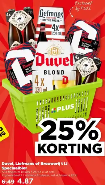 PLUS Duvel, Liefmans of Brouwerij t IJ Speciaalbier aanbieding