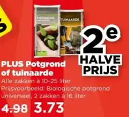 PLUS PLUS Potgrond of tuinaarde aanbieding