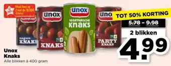PLUS Unox knaks aanbieding