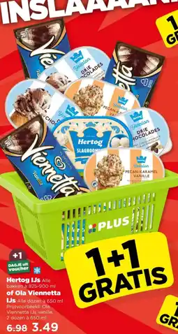 PLUS Hertog IJs of Ola Viennetta IJs aanbieding