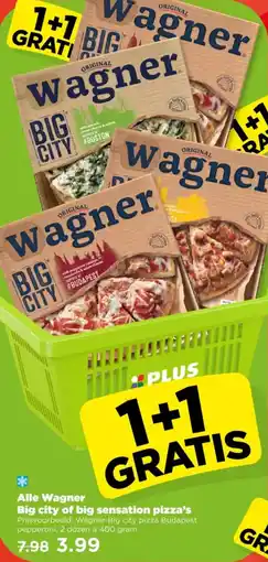PLUS Alle Wagner Big city of big sensation pizza's aanbieding
