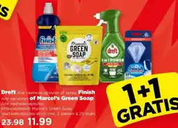 PLUS Dreft Finish of Marcel's Green Soap aanbieding