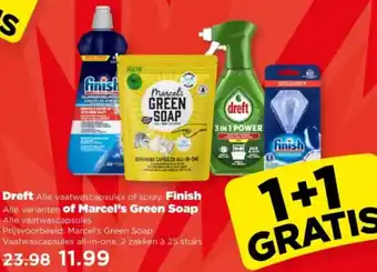 PLUS Dreft Finish of Marcel's Green Soap aanbieding