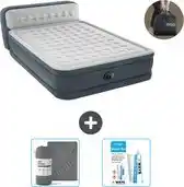 Praxis Intex Luchtbed - 2-Persoons - 152 x 236 x 86 cm - Grijs - Inclusief pomp - Accessoires CB16 aanbieding