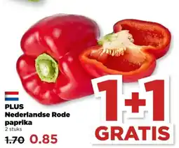 PLUS PLUS Nederlandse Rode paprika aanbieding