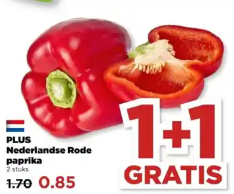 PLUS PLUS Nederlandse Rode paprika aanbieding