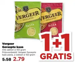PLUS Vergeer Geraspte kaas aanbieding