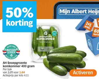 Albert Heijn AH Snoepgroente komkommer aanbieding