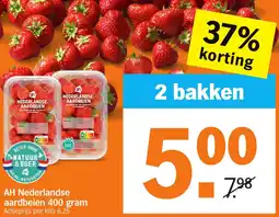 Albert Heijn AH Nederlandse aardbeien aanbieding