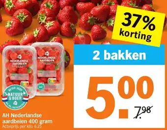 Albert Heijn AH Nederlandse aardbeien aanbieding