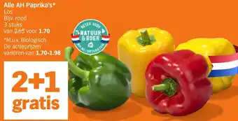 Albert Heijn Alle AH Paprika's aanbieding