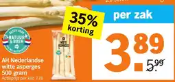 Albert Heijn AH Nederlandse witte asperges aanbieding