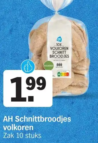 Albert Heijn AH Schnittbroodjes volkoren aanbieding