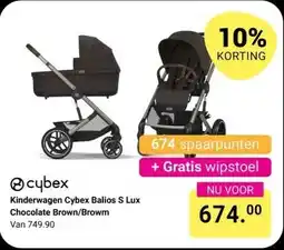 Van Asten BabySuperstore cybex Kinderwagen Cybex Balios S Lux Chocolate Brown/Browm aanbieding