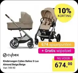 Van Asten BabySuperstore Kinderwagen Cybex Balios S Lux Almond Beige/Beige aanbieding