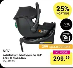 Van Asten BabySuperstore Autostoel Novi Baby Jacky Pro 360° I-Size All Black & Base aanbieding