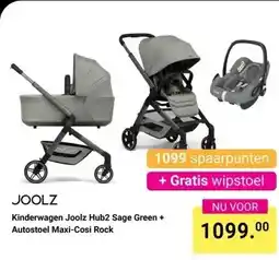 Van Asten BabySuperstore Kinderwagen Joolz Hub2 Sage Green + Autostoel Maxi-Cosi Rock aanbieding
