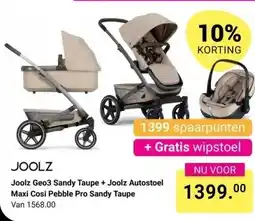 Van Asten BabySuperstore Joolz Geo3 Sandy Taupe + Joolz Autostoel Maxi Cosi Pebble Pro Sandy Taupe aanbieding