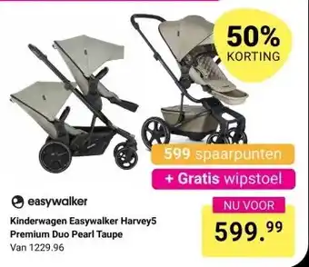 Van Asten BabySuperstore Kinderwagen Easywalker Harvey5 Premium Duo Pearl Taupe aanbieding