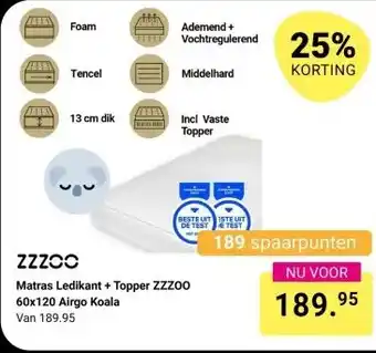 Van Asten BabySuperstore Matras Ledikant + Topper ZZZOO aanbieding