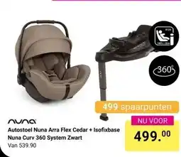 Van Asten BabySuperstore Autostoel Nuna Arra Flex Cedar + Isofixbase Nuna Curv 360 System Zwart aanbieding