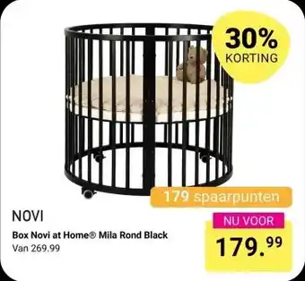 Van Asten BabySuperstore Box Novi at Home Mila Rond Black aanbieding