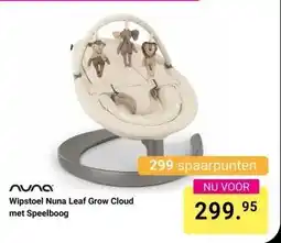 Van Asten BabySuperstore Wipstoel Nuna Leaf Grow Cloud met Speelboog aanbieding