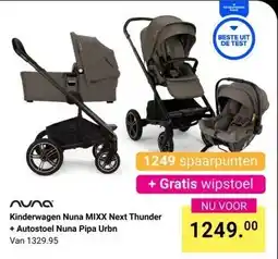 Van Asten BabySuperstore Kinderwagen Nuna MIXX Next Thunder + Autostoel Nuna Pipa Urbn aanbieding
