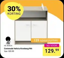Van Asten BabySuperstore Commode Helicia Kronberg/Wit aanbieding