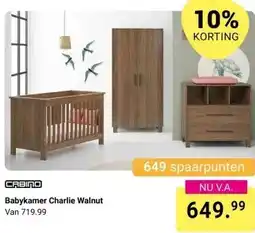 Van Asten BabySuperstore Babykamer Charlie Walnut aanbieding