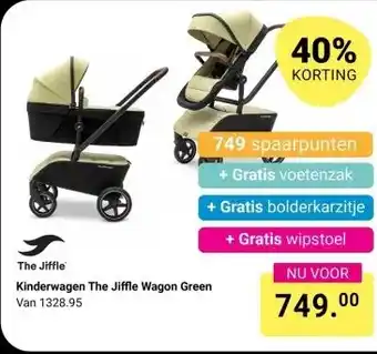 Van Asten BabySuperstore Kinderwagen The Jiffle Wagon Green aanbieding