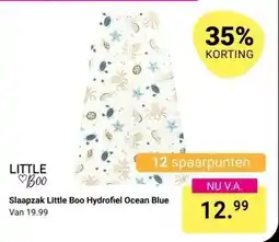 Van Asten BabySuperstore Slaapzak Little Boo Hydrofiel Ocean Blue aanbieding