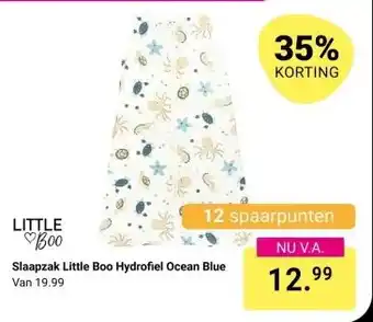 Van Asten BabySuperstore Slaapzak Little Boo Hydrofiel Ocean Blue aanbieding