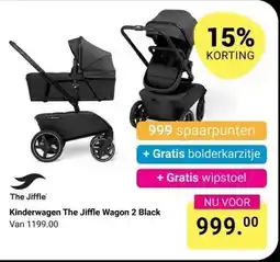 Van Asten BabySuperstore Kinderwagen The Jiffle Wagon 2 Black aanbieding