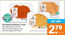 Albert Heijn AH Varkensschnitzels aanbieding