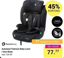 Van Asten BabySuperstore Autostoel Titanium Baby Lunar i-Size Black aanbieding