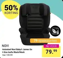 Van Asten BabySuperstore Autostoel Novi Baby James Go I-Size Isofix Black/Mesh aanbieding