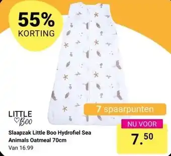 Van Asten BabySuperstore Slaapzak Little Boo Hydrofiel Sea Animals Oatmeal aanbieding
