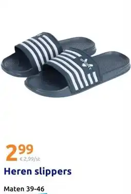 Action Heren slippers aanbieding