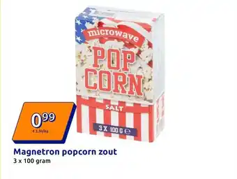 Action Magnetron popcorn zout aanbieding