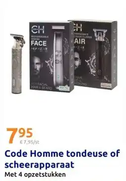 Action Code Homme tondeuse of scheerapparaat aanbieding
