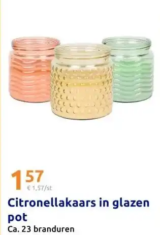 Action Citronellakaars in glazen pot aanbieding