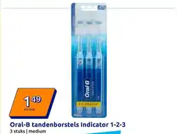 Action Oral-B tandenborstels Indicator 1-2-3 aanbieding
