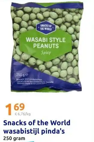 Action Snacks of the World wasabistijl pinda's aanbieding