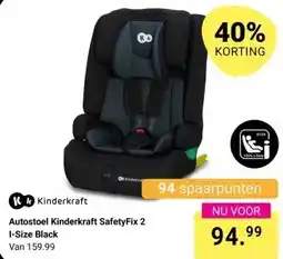 Van Asten BabySuperstore Autostoel Kinderkraft SafetyFix 2 I-Size Black aanbieding