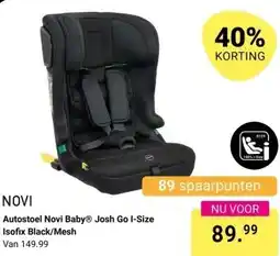 Van Asten BabySuperstore Autostoel Novi Baby Josh Go I-Size Isofix Black/Mesh aanbieding