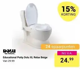 Van Asten BabySuperstore Educational Potty Dolu XL Relax Beige aanbieding