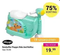 Van Asten BabySuperstore Reiskoffer Playgro Ride And Rollfox aanbieding