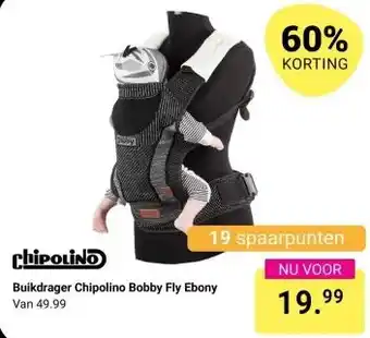 Van Asten BabySuperstore Buikdrager Chipolino Bobby Fly Ebony aanbieding