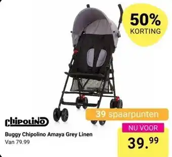 Van Asten BabySuperstore Buggy Chipolino Amaya Grey Linen aanbieding